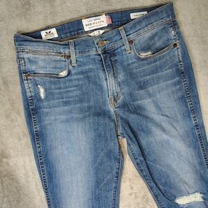 Lucky Brand Jeans Womens 30 Blue Charlotte Rail White Oak Cone Denim Made in USA